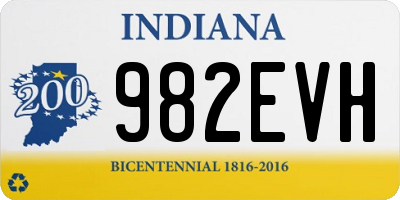 IN license plate 982EVH