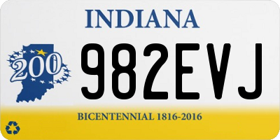 IN license plate 982EVJ