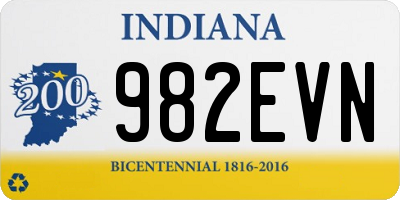 IN license plate 982EVN