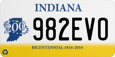 IN license plate 982EVO