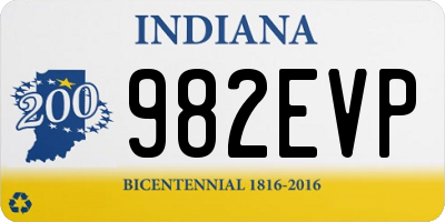 IN license plate 982EVP