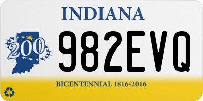 IN license plate 982EVQ