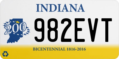 IN license plate 982EVT
