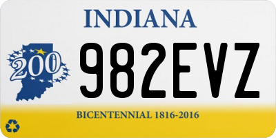 IN license plate 982EVZ