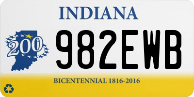 IN license plate 982EWB