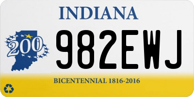 IN license plate 982EWJ