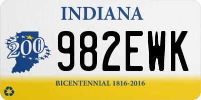 IN license plate 982EWK