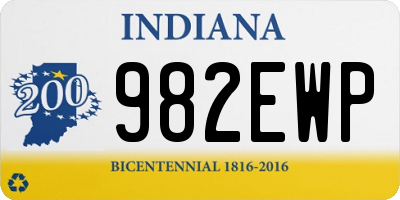 IN license plate 982EWP