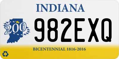 IN license plate 982EXQ