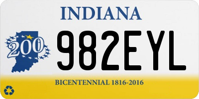 IN license plate 982EYL