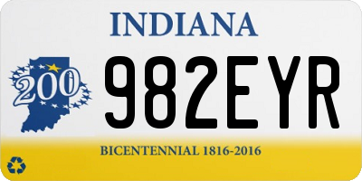IN license plate 982EYR