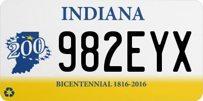 IN license plate 982EYX