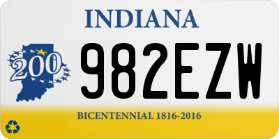 IN license plate 982EZW