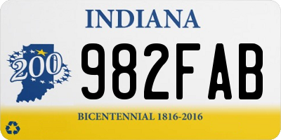 IN license plate 982FAB