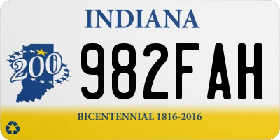 IN license plate 982FAH