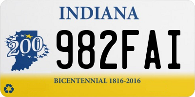 IN license plate 982FAI