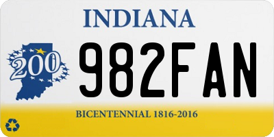 IN license plate 982FAN