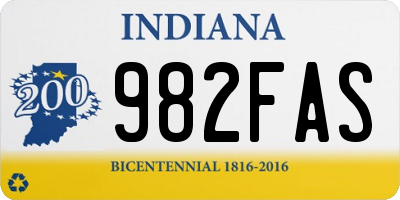 IN license plate 982FAS