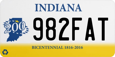 IN license plate 982FAT