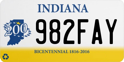 IN license plate 982FAY