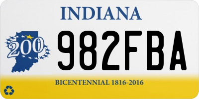 IN license plate 982FBA