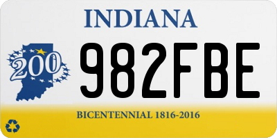 IN license plate 982FBE