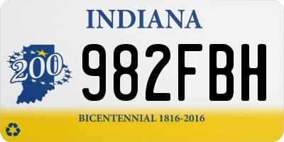 IN license plate 982FBH