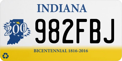 IN license plate 982FBJ