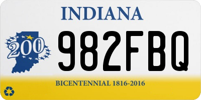 IN license plate 982FBQ