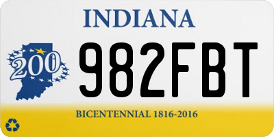 IN license plate 982FBT