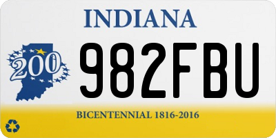 IN license plate 982FBU