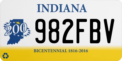 IN license plate 982FBV