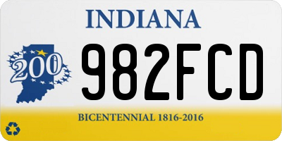 IN license plate 982FCD