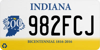 IN license plate 982FCJ