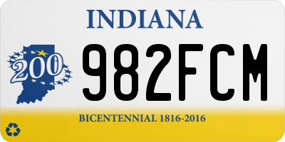 IN license plate 982FCM