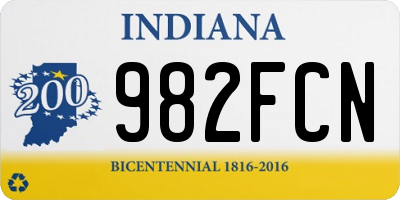 IN license plate 982FCN