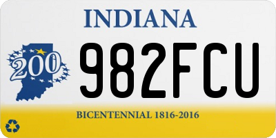 IN license plate 982FCU