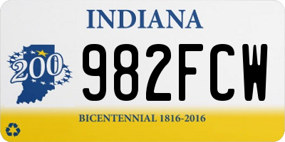 IN license plate 982FCW