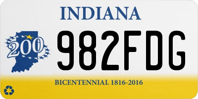 IN license plate 982FDG