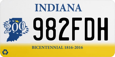 IN license plate 982FDH