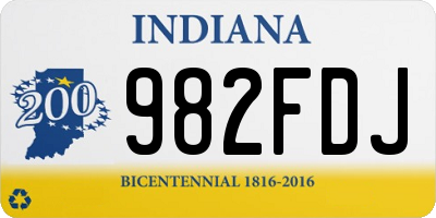 IN license plate 982FDJ
