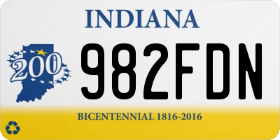 IN license plate 982FDN