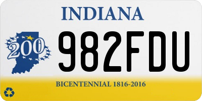 IN license plate 982FDU