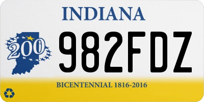 IN license plate 982FDZ