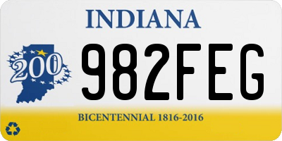 IN license plate 982FEG