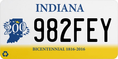 IN license plate 982FEY