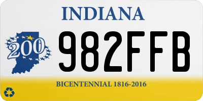 IN license plate 982FFB