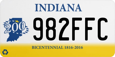 IN license plate 982FFC