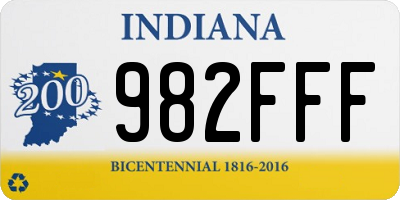 IN license plate 982FFF