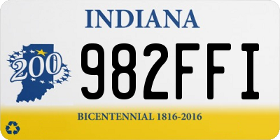 IN license plate 982FFI